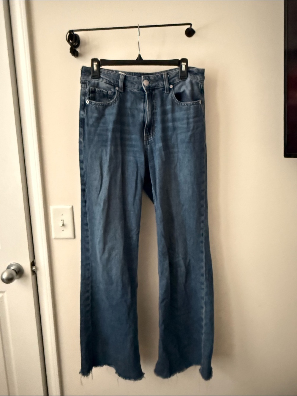 Aeropostale Women's Blue Wide Leg Jeans 100% cotton